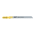 Milwaukee Accessories,75 x 4 mm T101DP, verstärktes Blatt,Stichsägeblatt Holz für präzise, gerade Schnitte