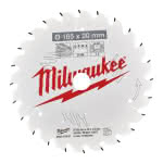 Milwaukee Accessories,165/20 mm Z24 Wechselzahn,Kreissägeblatt Holz für Akku-Handkreissägen