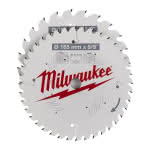Milwaukee Accessories,165/15,87 mm Z24 Wechselzahn u. 165/15,87 mm Z40 W,Kreissägeblatt Holz für Akku-Handkreissägen Doppel