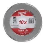 Milwaukee Accessories,10 x SCS41 1 mm Contractor in Metallbox,Metalltrennscheibe Contractor 125 mm