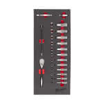 Milwaukee Handwerkzeuge,28-teilige Einlage für Werkstattwagen 78 cm,1/4" Ratschen- & Steckschlüsseleinsätze Einlage