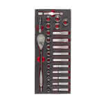 Milwaukee Handwerkzeuge,28-teilige Einlage für Werkstattwagen 78 cm,1/2" Ratschen- & Steckschlüsseleinsätze Einlage