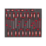 Milwaukee Handwerkzeuge,23-teilige Einlage für Werkstattwagen 78 cm,Tri-Lobe Schraubendreher Einlage