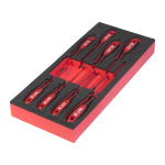 Milwaukee Handwerkzeuge,8-teilige Einlage für Werkstattwagen 78 cm,Tri-Lobe VDE Schraubendreher Einlage