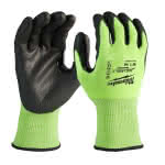 Milwaukee PSA,Größe 9 (L) 12er Pack,Hi-Vis Schnittschutzhandschuhe Klasse 3/C