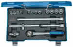 Steckschlüssel-Satz 3/8" 17-tlg 6-kant 6-19 mm,Gedore BLAU