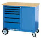 Rollwerkbank mit 6 Schubladen,Gedore BLAU