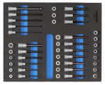 Steckschlüssel-Satz 3/8" in CT-Modul 52tlg,Gedore BLAU
