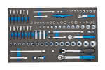 Steckschlüssel-Satz 1/4"-3/8"-1/2" in CT-Modul,Gedore BLAU
