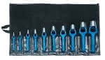 Henkellocheisen-Satz, 7-teilig, 4-16 mm,Gedore BLAU
