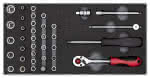Steckschl.Satz 1/4 1/3 CT-Modul 37tlg,Gedore RED