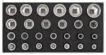 Steckschl.Satz 1/2 1/3 CT-Modul 26tlg,Gedore RED