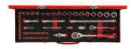 Steckschl.Satz 1/4+1/2 49tlg,Gedore RED