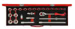 Steckschl.Satz 1/2 SW10-32mm 24tlg,Gedore RED