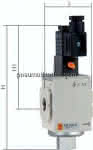 3/2-Wege Magnetventil, G 1/4",, Eco-Line 2A, 24 V DC