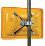 Halter für Wand-und,Pfostenmontage 4-Punkt,Kugelgelenk für Spiegel - B600/900xH400/600 mm