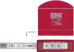 Taschenbandmass m.Sichtf.,3mx13mm weiss BMI