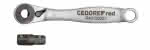 Bit-Knarre 1/4",91mm mit Adapter GedRED