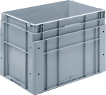 Stapelbehälter grau 84 l,BxTxH 600x400x420 mm,vorbombierter Boden