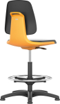 Bimos Arbeitsstuhl,Labsit 3, Skintec orange,Sitzhöhe 520-770 mm