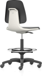 Bimos Arbeitsstuhl,Labsit 4, Skintec weiß,Sitzhöhe 560-810 mm