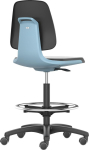 Bimos Arbeitsstuhl,Labsit 4, Skintec blau,Sitzhöhe 560-810 mm