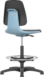 Bimos Arbeitsstuhl,Labsit 3, Skintec blau,Sitzhöhe 520-770 mm