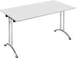 Klapptisch gebogene Kufe,160x70 cm,grau
