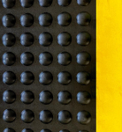 Schmutzfangmatte,Yoga Dome Basic,Eckelement 90 x 90 cm - schwarz/gelb