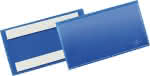 Etikettentasche,B150xH67 mm,blau, selbstklebend - VE 50 Stück