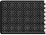 Arbeitsplatzmatte,YOGA Dome Basic schwarz,B90xT120 cm - Endstück