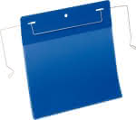Dokumententasche,B210xH148 mm A5 quer,blau mit Drahtbügel - VE 50 Stück