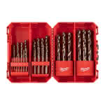 Milwaukee Accessories,25-tlg. Set in PACKOUT kompatibler Kassette,HSS-G RED COBALT Metallbohrer HSS-G Co