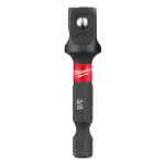Milwaukee Accessories,1/4" Sechskant auf 3/8" Vierkant,Steckschlüsseleinsatz SHOCKWAVE 50 mm
