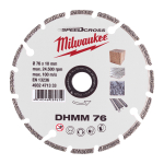 Milwaukee Accessories,für Stahl, Holz, Kunststoff, Gipskarton, Porzellan,Diamanttrennscheibe DHMM 76 mm