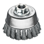 Milwaukee Accessories,65 x 18 x 0,5 mm, M14,Topfbürste für Winkelschleifer, gezopft, Stahl