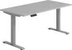 GERAMÖBEL Schreibtisch,ElevateBasic elektrisch,höhenver lichtgrau/silber