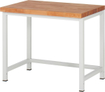 RAU. Werkbank 8000-1,höhenverstellbar,Buche-massiv 40mm RAL7035