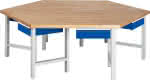 RAU. Gruppenwerkbank Mod- ell 401 2700x2340x790mm 6 Schubladen höhenverstell-