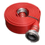 Bau- und Industrieschlauch rot Beschichtet inkl. Kupplung und Einband