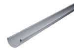 PVC Dachrinne / halbrund / grau