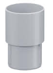 PVC Rohrmuffe / zum stecken grau