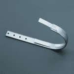 Kupfer Rinnenhalter / halbrund / 2 Federn