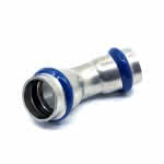 Edelst. Press-Bogen 1.4404 V-Kontur I/I | 45 Grad