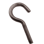 Edelst. gebogene Schraubhaken