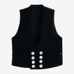 FHB DETLEF Zunftweste Zwirn-Doppel-Pilot, schwarz