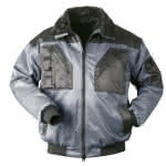 Pilotjacke Norway mit Webpelz / grau-schwarz abges.