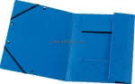 HERLITZ Eckspannermappe blau,,mit 3 Einschlagklappen