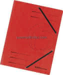 HERLITZ Eckspannermappe rot,,mit 3 Einschlagklappen